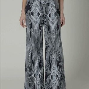 Leifsdottir Anthropologie Womens Pleated Optic Palazzo Pants 2